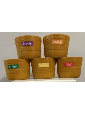 Learning Resources Farmers Market Bushel Baskets Sorting Buckets Set of 5